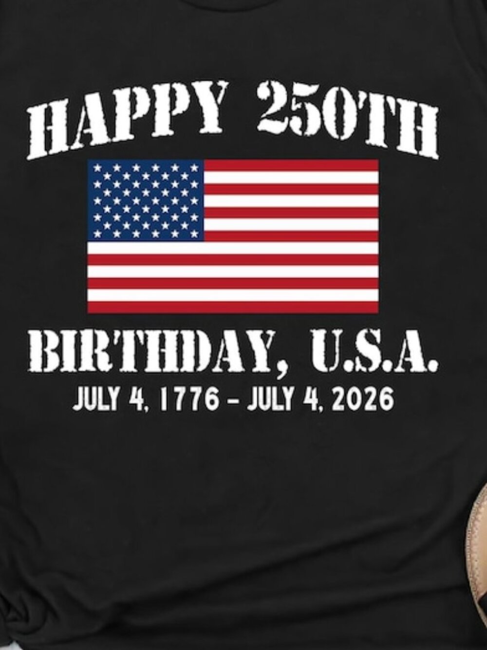 Happy 250th Birthday USA Shirt, America 250 Tee, Patriotic 4th of July Shirt - Picture 2 of 4